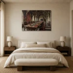 Premium Wall Art Yatay Html Edition – DARKACADEMİA0826088 showcased in an elegant minimalist interior