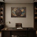 Premium Wall Art Yatay Html Edition – DARKACADEMİA0826093 displayed in a contemporary gallery-inspired room