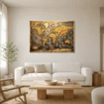 Premium Wall Art Yatay Html Edition – DARKACADEMİA0826094 styled in a refined neutral interior