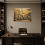 Premium Wall Art Yatay Html Edition – DARKACADEMİA0826094 displayed in a contemporary gallery-inspired room