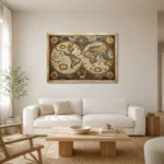 Premium Wall Art Yatay Html Edition – DARKACADEMİA0826096 styled in a refined neutral interior