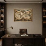 Premium Wall Art Yatay Html Edition – DARKACADEMİA0826096 displayed in a contemporary gallery-inspired room