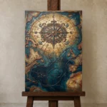 Premium Wall Art Dikey Html Edition – DARKACADEMİA0826101 displayed on a studio easel