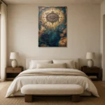 Premium Wall Art Dikey Html Edition – DARKACADEMİA0826101 showcased in an elegant minimalist interior