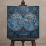 Premium Wall Art Kare Html Edition – DARKACADEMİA0826105 displayed on a studio easel