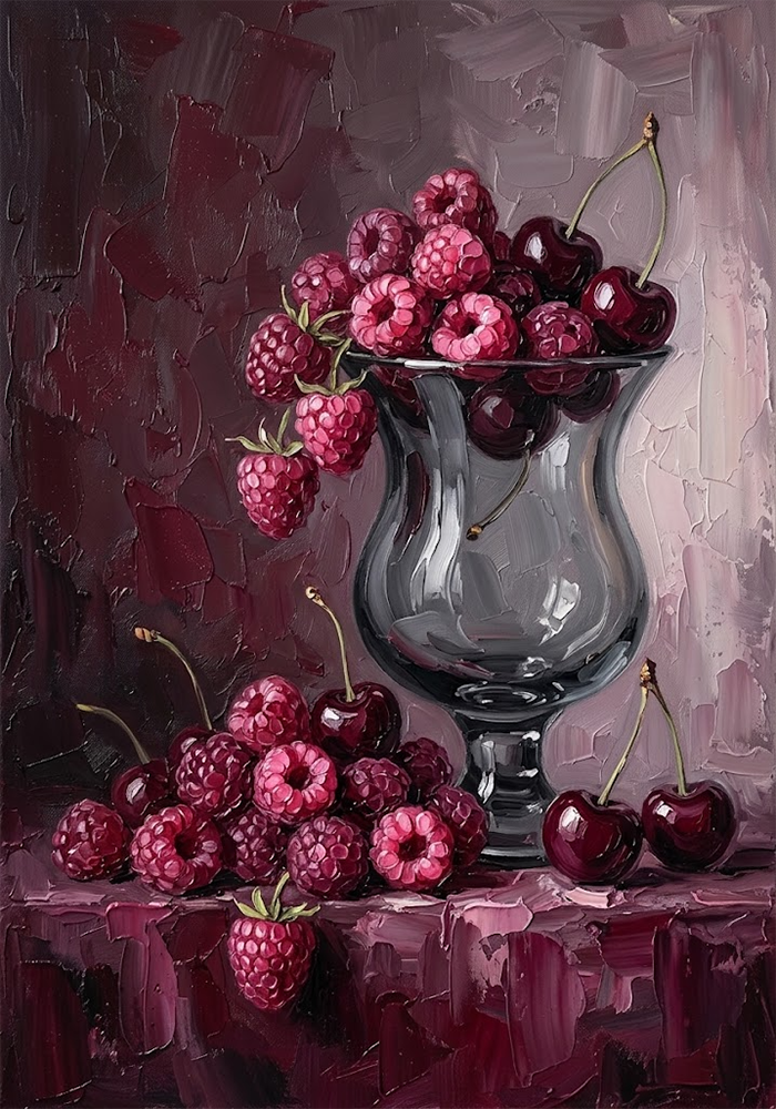 Berry Harvest Dining Room Paintings Rose Editorial Art Print