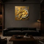 Premium Wall Art Kare Html Edition – DINIGROOM0826035 shown in a warm modern interior