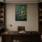 Premium Wall Art Dikey Html Edition – DINIGROOM0826041 displayed in a contemporary gallery-inspired room