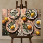 Premium Wall Art Yatay Html Edition – DINIGROOM0826048 displayed on a studio easel