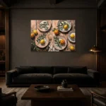 Premium Wall Art Yatay Html Edition – DINIGROOM0826048 shown in a warm modern interior