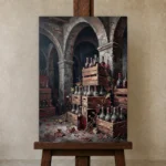 Premium Wall Art Dikey Html Edition – DINIGROOM0826051 displayed on a studio easel