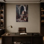 Premium Wall Art Dikey Html Edition – DINIGROOM0826051 displayed in a contemporary gallery-inspired room