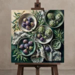Premium Wall Art Kare Html Edition – DINIGROOM0826054 displayed on a studio easel