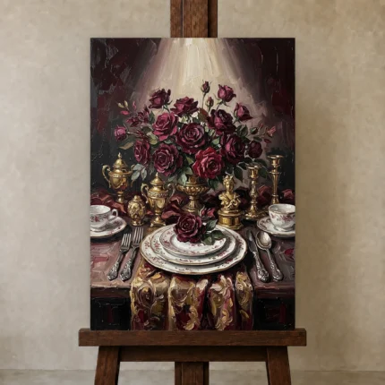 Premium Wall Art Dikey Html Edition – DINIGROOM0826058 displayed on a studio easel
