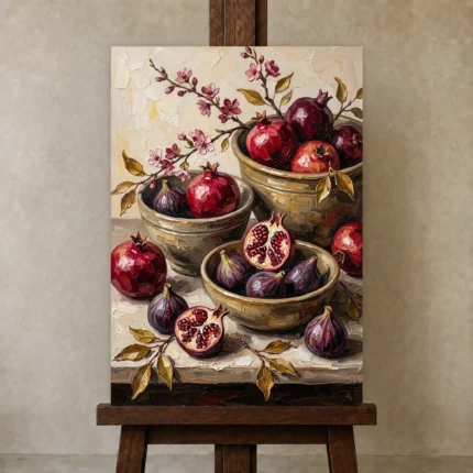 Premium Wall Art Dikey Html Edition – DINIGROOM0826059 displayed on a studio easel
