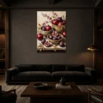 Premium Wall Art Dikey Html Edition – DINIGROOM0826059 shown in a warm modern interior
