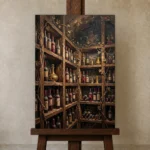 Premium Wall Art Dikey Html Edition – DINIGROOM0826060 displayed on a studio easel