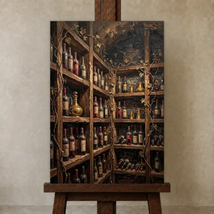 Premium Wall Art Dikey Html Edition – DINIGROOM0826060 displayed on a studio easel