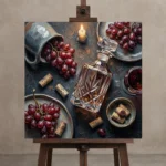 Premium Wall Art Kare Html Edition – DINIGROOM0826061 displayed on a studio easel