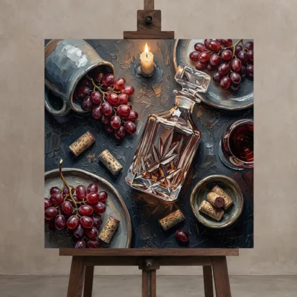 Premium Wall Art Kare Html Edition – DINIGROOM0826061 displayed on a studio easel