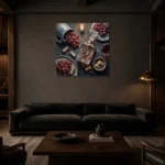 Premium Wall Art Kare Html Edition – DINIGROOM0826061 shown in a warm modern interior
