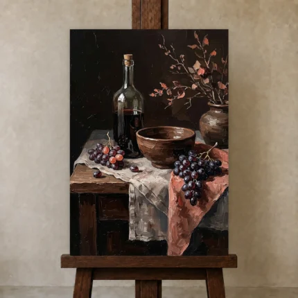 Premium Wall Art Dikey Html Edition – DINIGROOM0826067 displayed on a studio easel