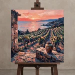 Premium Wall Art Kare Html Edition – DINIGROOM0826072 displayed on a studio easel