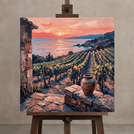 Premium Wall Art Kare Html Edition – DINIGROOM0826072 displayed on a studio easel