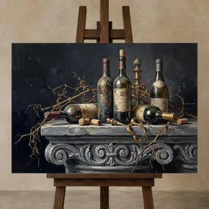 Premium Wall Art Yatay Html Edition – DINIGROOM0826075 displayed on a studio easel