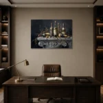 Premium Wall Art Yatay Html Edition – DINIGROOM0826075 displayed in a contemporary gallery-inspired room
