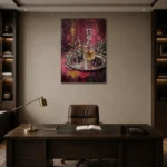 Premium Wall Art Dikey Html Edition – DINIGROOM0826086 displayed in a contemporary gallery-inspired room