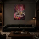 Premium Wall Art Dikey Html Edition – DINIGROOM0826086 shown in a warm modern interior