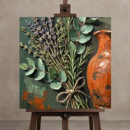 Premium Wall Art Kare Html Edition – DINIGROOM0826088 displayed on a studio easel