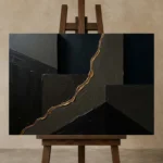 Premium Wall Art Yatay Html Edition – DINIGROOM0826092 displayed on a studio easel