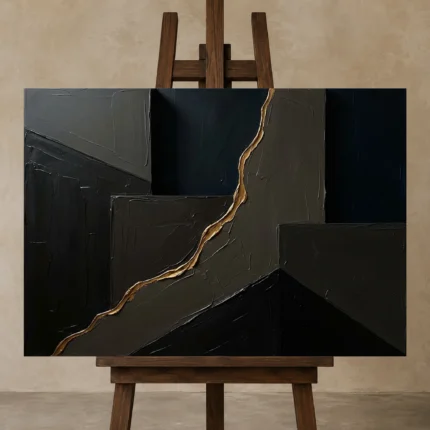 Premium Wall Art Yatay Html Edition – DINIGROOM0826092 displayed on a studio easel
