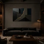 Premium Wall Art Yatay Html Edition – DINIGROOM0826092 shown in a warm modern interior