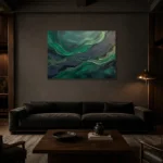 Premium Wall Art Yatay Html Edition – DINIGROOM0826100 shown in a warm modern interior