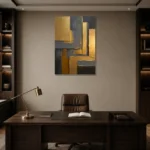 Premium Wall Art Dikey Html Edition – DINIGROOM0826103 displayed in a contemporary gallery-inspired room