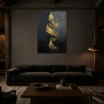 Premium Wall Art Dikey Html Edition – DINIGROOM0826105 shown in a warm modern interior