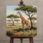 Premium Wall Art Kare Html Edition – ETNICHWALL0826027 displayed on a studio easel