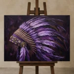 Premium Wall Art Yatay Html Edition – ETNICHWALL0826030 displayed on a studio easel