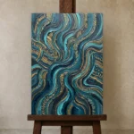 Premium Wall Art Dikey Html Edition – ETNICHWALL0826033 displayed on a studio easel