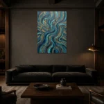 Premium Wall Art Dikey Html Edition – ETNICHWALL0826033 shown in a warm modern interior