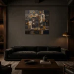 Premium Wall Art Kare Html Edition – ETNICHWALL0826034 shown in a warm modern interior