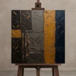 Premium Wall Art Kare Html Edition – ETNICHWALL0826035 displayed on a studio easel