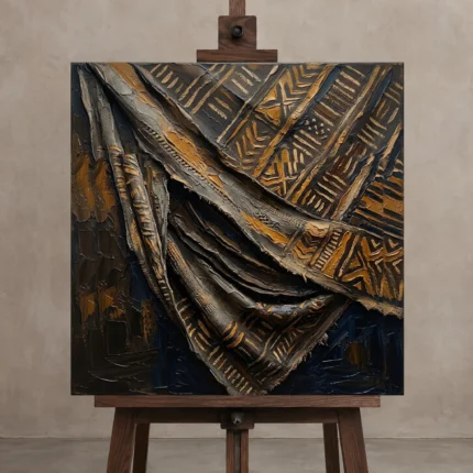 Premium Wall Art Kare Html Edition – ETNICHWALL0826036 displayed on a studio easel