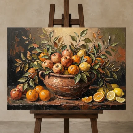 Premium Wall Art Yatay Html Edition – ETNICHWALL0826039 displayed on a studio easel