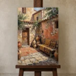 Premium Wall Art Dikey Html Edition – ETNICHWALL0826049 displayed on a studio easel