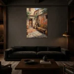 Premium Wall Art Dikey Html Edition – ETNICHWALL0826049 shown in a warm modern interior