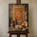 Premium Wall Art Dikey Html Edition – ETNICHWALL0826051 displayed on a studio easel